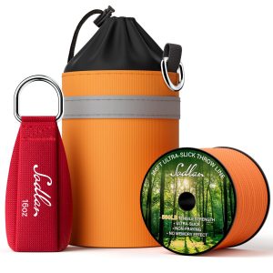 Arborist Throw Line Kit - Ultra Slick 166ft Rope with 16Oz Weight Throw Bag Low High Limb Throwing Adults Forestry Tree Trimming Cutting Gear
